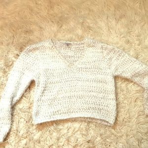 White and grey sweater